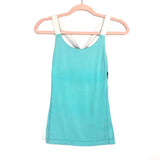 No Brand (Lululemon) Blue Built In Shelf Bra Workout Racerback Tank Top- Size 6 (See Notes)
