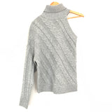 Anama Grey One Shoulder Cable Knit Sweater- Size S