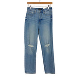 Free Assembly Light Wash Distressed The Original 90's Straight Jeans NWT- Size 4 (Inseam 28”)