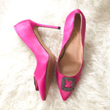 EKS Pink Satin Broach Pumps (Brand new)- Size 10.5