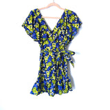 ASOS Floral Ruffle Sleeve Belted Dress- Size 4