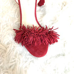 Ivanka Trump Red Hettie Fringe Heels- Size 6