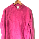 Main Strip Hot Pink Knit Sweater-Size M