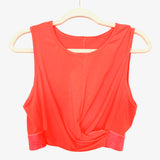 No Brand (Fabletics) Neon Orange Front Twist Workout Tank- Size~S (See Notes)