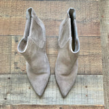 Sole Society Nude Suede Booties- Size 9