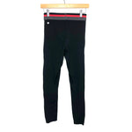 Zella Black Leggings with Side Grey Stripe and Colorblock Elastic Waistband- Size XS (Inseam 23”)