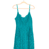 ASTR The Label Green Lace Overlay Midi Dress- Size XXL