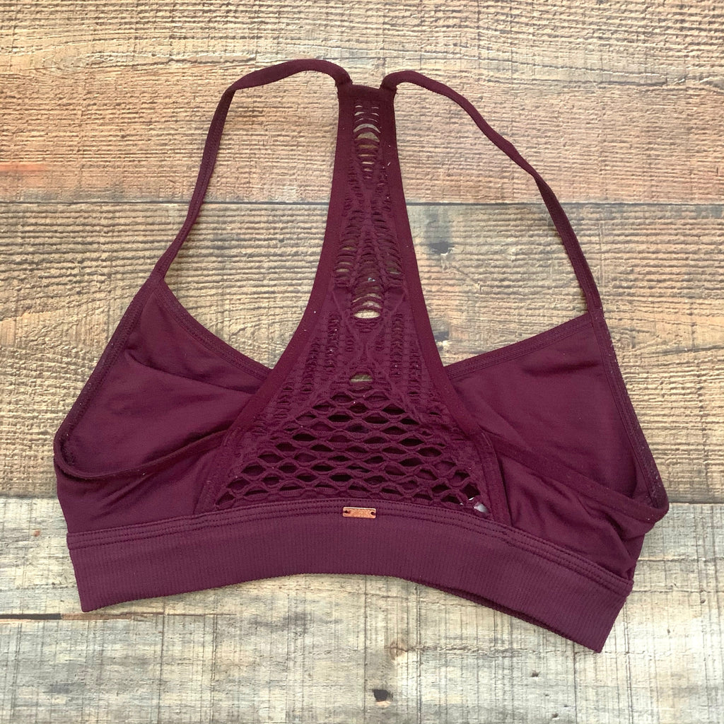 Pink by Victoria Secret Wine Mesh Back Sports Bra- Size XS – The Saved  Collection