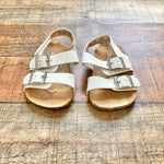 Old Navy White Buckle Sandals- Size 3-6M