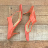 Foot Petals Orange Slip On Heels- Size 39 (See Notes)