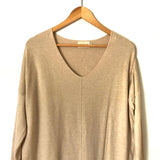 Dreamers Tan Tunic with Front Seam-Size S/M
