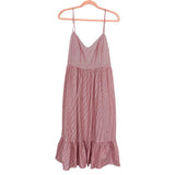 J. Crew Red/White Striped Ruffle Hem Sundress- Size 14 (see notes)