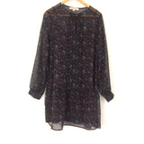 LOFT Deep Purple Floral Dress- Size S