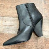 Simply Vera Vera Wang Black Faux Leather Side Cut Out Booties- Size 9 (see notes)