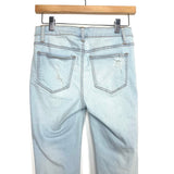 Design Lab Light Wash Distressed Raw Hem Jeans- Size 26 (Inseam 24")