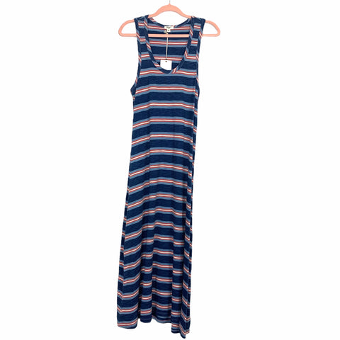 Dylan Blues and Red Striped Racerback Dress NWT- Size S