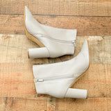 Marc Fisher Grey Leather Side Zip Booties- Size 7 (See Notes)