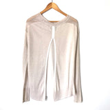 Brochu Walker Tan Linen Blouse with Open Back and Sheer Underlay- Size XS