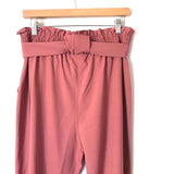 Grace Karin Salmon Pink Paperbag Waist Pants NWT- Size XXL (Inseam 27")