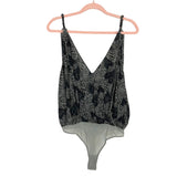 Free People Intimately Animal Print Surplice Back Bodysuit- Size M (sold out online)