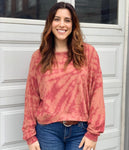 Blank Paige Red/Orange Tie Dye Top NWT- Size S