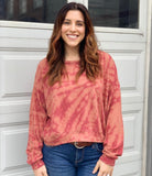 Blank Paige Red/Orange Tie Dye Top NWT- Size S