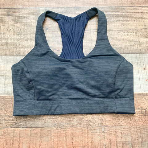 Outdoor Voices Black and Navy Padded Sports Bra- Size S