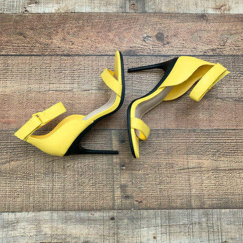 Forever21 Yellow Strappy Stiletto Heels- Size 7.5 (see notes)