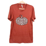 Bella + Canvas Brick Animal Print Pumpkin Graphic T-Shirt- Size M