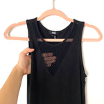 Paige Black Mesh V Neck Top- Size XS (see notes)