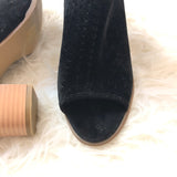 GC Suede Perforated Peep Toe Booties- Size 8.5