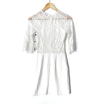 BB Dakota Ivory Lace Back Dress with Scalloped Sleeves NWT- Size XS (sold out online)