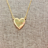 Melinda Maria Heart Monogrammed CCB Necklace