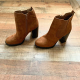 Ana Brown Suede Like Booties- Size 9 (In Great Condition!)