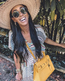 Teddy Blake Yellow Leather Handbag (LIKE NEW)