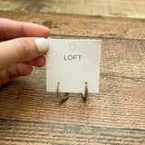 LOFT Silver Hoops NWT