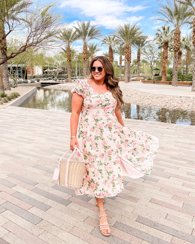 Rachel Parcell Pink Eyelet Midi Dress- Size XL (sold out online) – The Saved Collection Rachel Parcell Pink Eyelet Midi Dress- Size XL (sold out online) – The Saved Collection