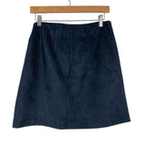 LOFT Navy Faux Suede Wrap Skirt- Size 6