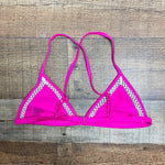 Lovers + Friends Hot Pink Crochet Trim Bikini Top- Size M (sold out online, we have matching bottoms)