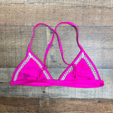 Lovers + Friends Hot Pink Crochet Trim Bikini Top- Size M (sold out online, we have matching bottoms)