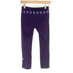 Lululemon Purple Capri Legging With Mesh Detail & Zipper On Back Waistband- Size 4 (Inseam 21")