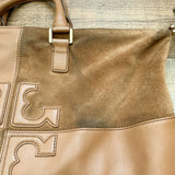 Tory Burch Camel Natalie Suede and Leather Satchel bag (sold out online, see notes