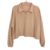 Aerie Beige Fleece-of-Mind Cropped Pullover- Size L (see notes, sold out online)