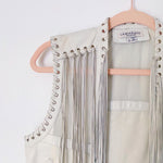 Lamarque White Leather Tassel Vest- Size XS (see notes)
