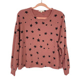 Z Supply Mauve/Black Hearts Lounge Top- Size S