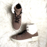Marc Fisher Brown Lace Up Sherpa Boots- Size 7