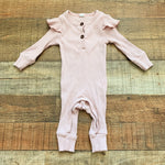 No Brand Pink Ribbed Jumpsuit- Size ~0-3M (See Notes)