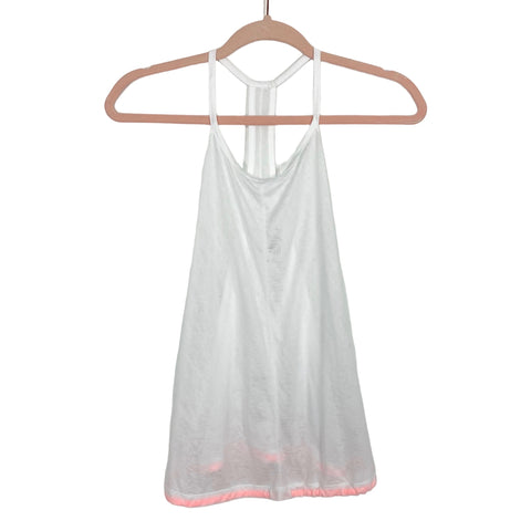 Sweaty Betty Sheer White Workout Tank- Size M