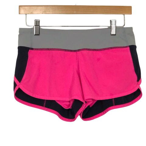 Lululemon Hot Pink/Black Speed Shorts- Size 4