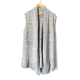 LOFT Heathered Grey Cardigan Sweater Vest- Size L/XL